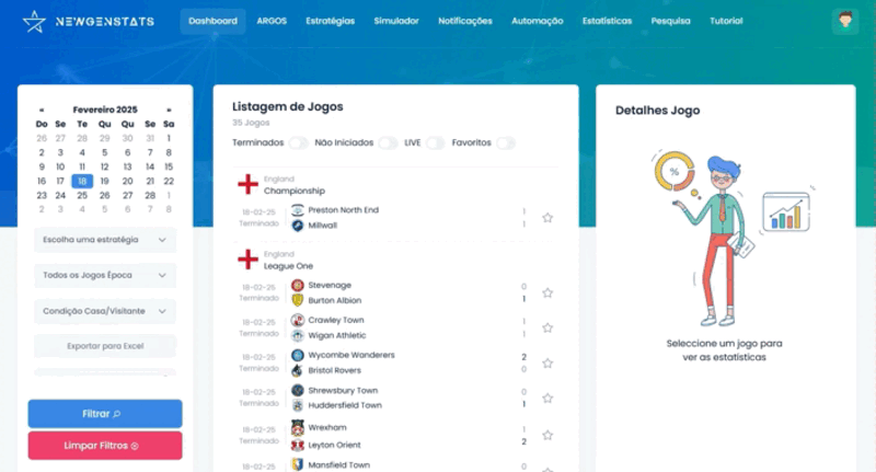 Página inicial NewGenStats
